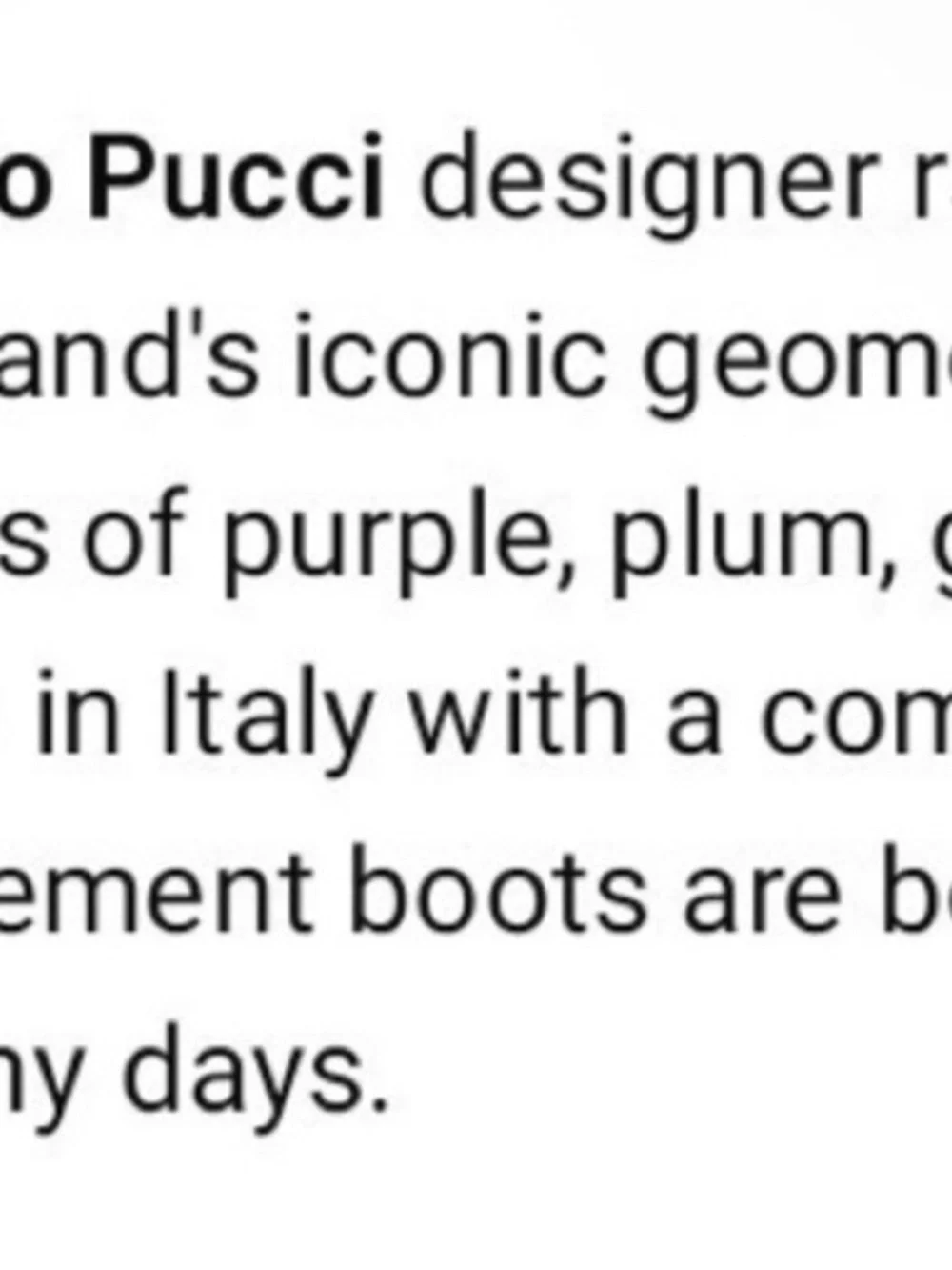 Emilio Pucci Purple Patterned Knee-High Rain Boots EU37 6.5-7 US